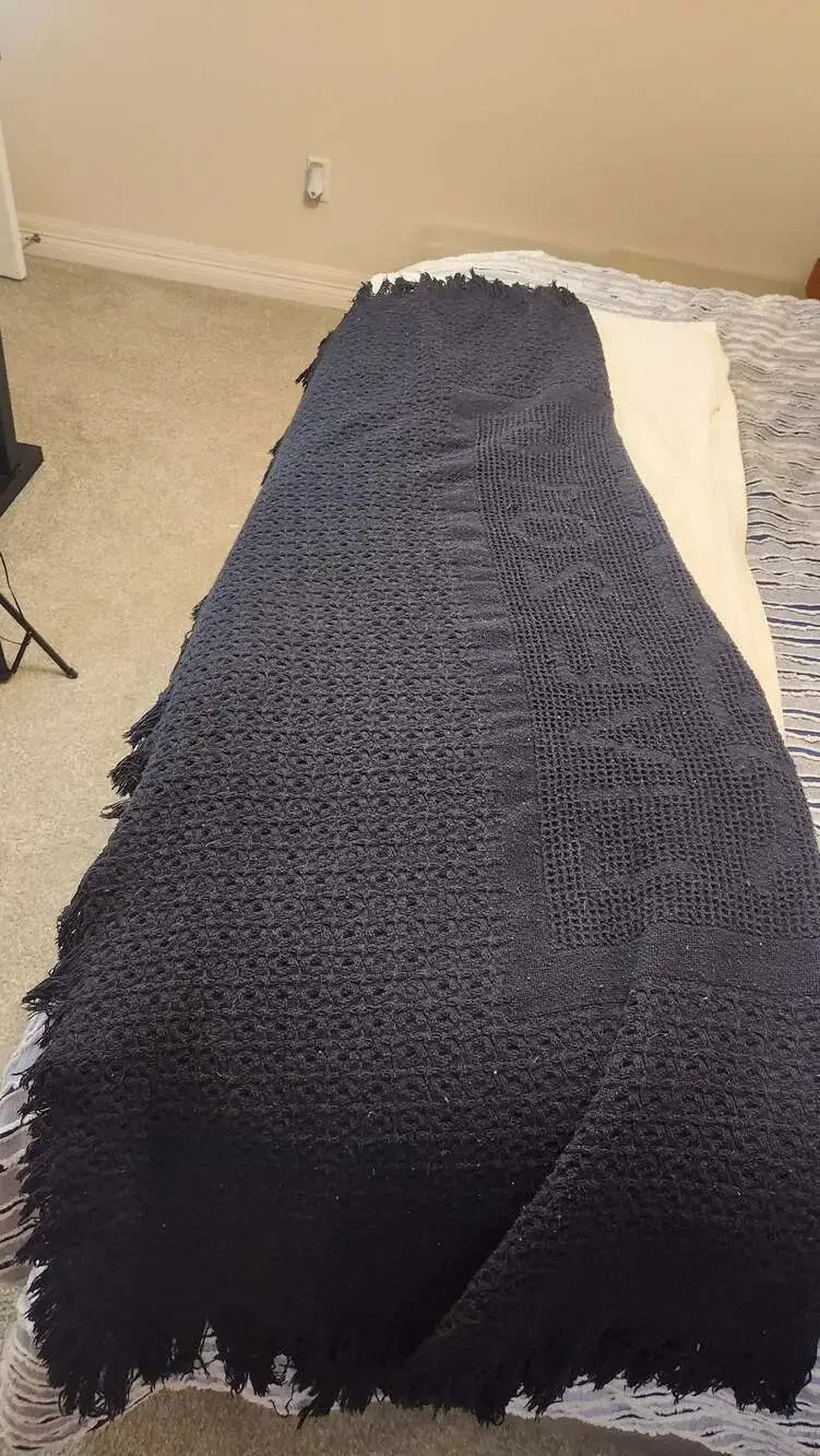 Adele Live 2016 Tour Woven Black Fringe Blanket Throw